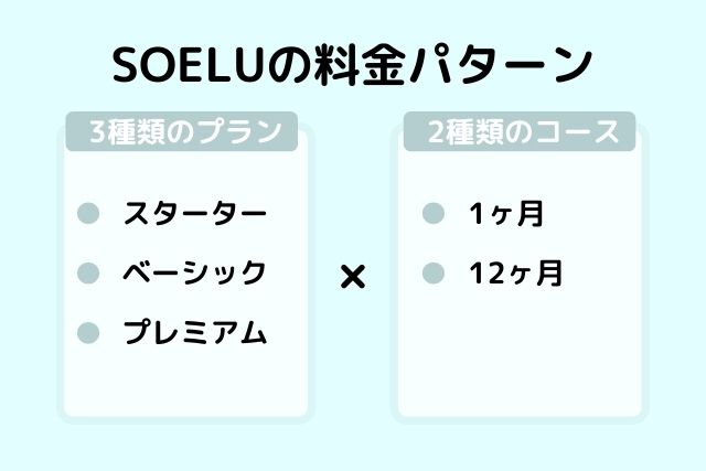 SOELU(ソエル)の料金パターン
